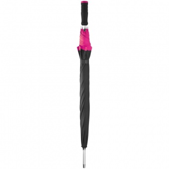 Зонт-трость Highlight, черный с розовым фото 