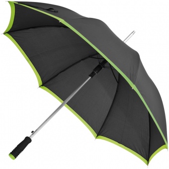 Зонт-трость Highlight, черный с зеленым фото 