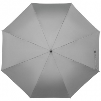 Зонт-трость Manifest со светоотражающим куполом, серый фото 