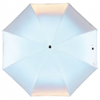 Зонт-трость Manifest со светоотражающим куполом, серый фото 