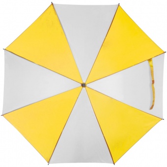 Зонт-трость Milkshake, белый с желтым фото 
