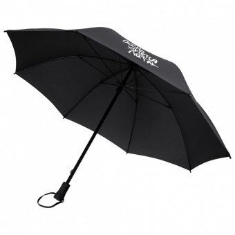 Зонт-трость «Осень хочется лета», черный фото 