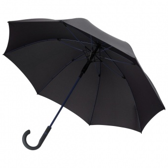 Зонт-трость с цветными спицами Color Style, синий с черной ручкой фото 