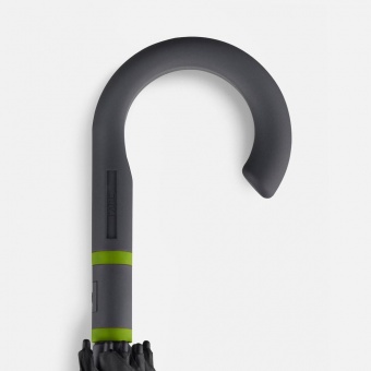 Зонт-трость с цветными спицами Color Style, зеленое яблоко, с серой ручкой фото 