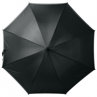 Зонт-трость светоотражающий Reflect, черный фото 