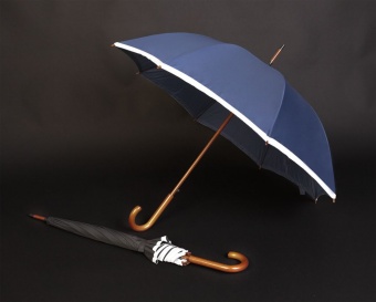 Зонт-трость светоотражающий Reflect, синий фото 