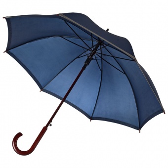 Зонт-трость светоотражающий Reflect, синий фото 