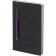 Блокнот Magnet Gold с ручкой, черный с фиолетовым фото 1