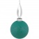 Елочный шар Chain с лентой, 10 см, зеленый фото 1