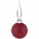 Елочный шар Chain с лентой, 8 см, красный фото 6