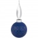 Елочный шар Chain с лентой, 8 см, синий фото 1