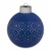 Елочный шар Chain с лентой, 8 см, синий фото 5