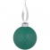 Елочный шар King с лентой, 10 см, зеленый фото 1