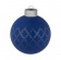 Елочный шар King с лентой, 8 см, синий фото 2
