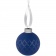 Елочный шар King с лентой, 8 см, синий фото 5