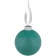 Елочный шар Queen с лентой, 10 см, зеленый фото 1