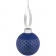 Елочный шар Queen с лентой, 8 см, синий фото 6