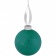 Елочный шар Stars с лентой, 10 см, зеленый фото 1