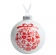 Елочный шар «Новогодний коллаж», 10 см, белый с красным фото 3