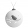 Елочный шар с фигуркой «Снегирь на ветке», 10 см, белый с серебристым фото 1