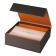 Ежедневник-портфолио Royal, коричневый, эко-кожа, недатированный кремовый блок, VIP- подарочная коробка на магните с салфеткой фото 4