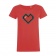 Футболка женская Pixel Heart, красная фото 2