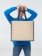 Холщовая сумка для покупок Bagari с синей отделкой фото 7