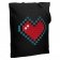 Холщовая сумка Pixel Heart, черная фото 3