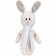 Мягкая игрушка Beastie Toys, заяц с белым шарфом фото 1