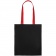 Холщовая сумка BrighTone, черная с красными ручками фото 4