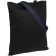 Холщовая сумка BrighTone, черная с темно-синими ручками фото 3