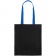 Холщовая сумка BrighTone, черная с ярко-синими ручками фото 4