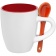 Кофейная кружка Pairy с ложкой, красная с оранжевой фото 3