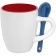 Кофейная кружка Pairy с ложкой, красная с синей фото 4