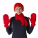 Комплект Unit Fleecy: шарф, шапка, варежки, красный фото 4