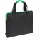 Конференц-сумка Unit Сontour, черная с зеленой отделкой фото 3