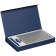 Коробка Horizon Magnet с ложементом под ежедневник, флешку и ручку, темно-синяя фото 3