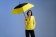 Квадратный зонт-трость Octagon, черный с желтым фото 7