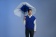 Квадратный зонт-трость Octagon, синий с белым фото 5
