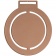 Медаль Steel Rond, бронзовая фото 1