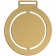 Медаль Steel Rond, золотистая фото 1