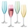Набор из 4 бокалов для шампанского Polka Flute, пастельный фото 1
