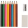 Набор Hobby с цветными карандашами, ластиком и точилкой, белый фото 5