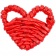 Плетеная фигурка Adorno, красное сердце фото 2