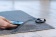 Полотенце-коврик для йоги Zen, синее фото 4