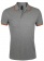 Рубашка поло мужская Pasadena Men 200 с контрастной отделкой, серый меланж c оранжевым фото 1