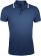 Рубашка поло мужская Pasadena Men 200 с контрастной отделкой, темно-синяя с белым фото 1