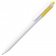 Ручка шариковая Bolide, белая с желтым фото 1