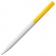 Ручка шариковая Pin, белая с желтым фото 4