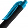 Ручка шариковая Prodir QS01 PRT-P Soft Touch, черная с голубым фото 8